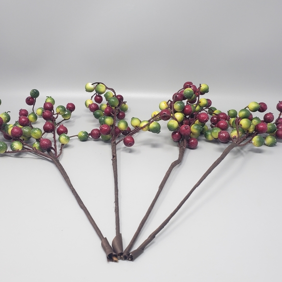 Set Of 4 Crabapple Berry Pick (Artificial) - Picture 2 of 9